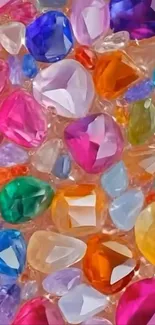 Vibrant colored gemstones mobile wallpaper.