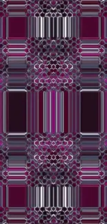 Intricate purple geometric pattern wallpaper.