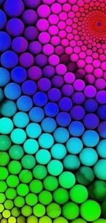 Colorful abstract geometric circles wallpaper.