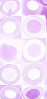 Purple geometric circles wallpaper with a modern and vibrant design.