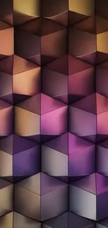 Vibrant 3D geometric cube pattern wallpaper.