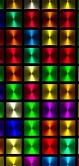 Multicolor geometric light display wallpaper.