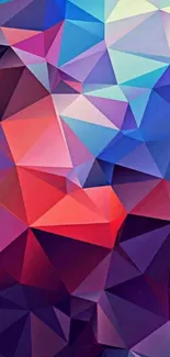 Vibrant geometric pattern wallpaper with dynamic shapes and colors.