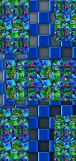 Colorful geometric mosaic mobile wallpaper with vibrant patterns.