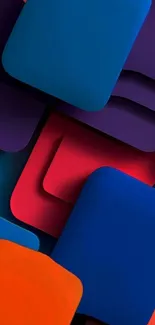 Colorful geometric mobile wallpaper with vibrant rectangles.