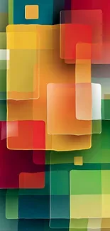 Vibrant geometric design with colorful overlapping rectangles.