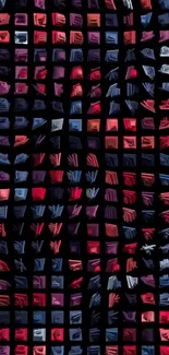 Vibrant geometric pattern with colorful squares.