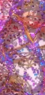 Vibrant abstract geometric pattern in purple tones
