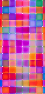 Vibrant multicolor geometric wallpaper design.