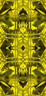 Vibrant geometric yellow pattern background wallpaper.
