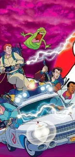 Ghostbusters animated wallpaper with vivid colors and action-packed scene.