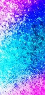 Vibrant glitter gradient wallpaper in shades of purple and blue.