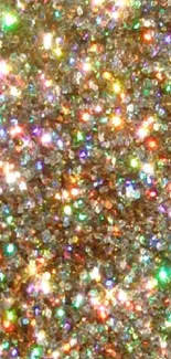 A dazzling glitter wallpaper with multicolored sparkles and shimmering lights.