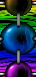 Colorful abstract gradient bead pattern wallpaper.