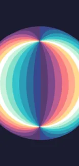 Colorful gradient glow in concentric patterns on a dark background.