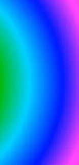 Vibrant gradient wallpaper with blue, green, and pink hues for mobile screens.