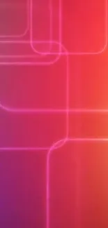 Vibrant geometric gradient wallpaper in red, orange, and purple colors for mobile.