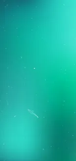 Vibrant teal and green gradient mobile wallpaper with a tranquil design.