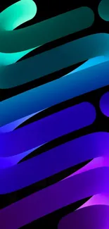 Vibrant blue and purple gradient wallpaper with abstract design.