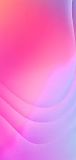 Vibrant gradient wallpaper with pink and blue hues.