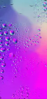 Vibrant abstract wallpaper with gradient and water droplets.