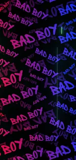 Colorful graffiti-style 'Bad Boy' text on black background.