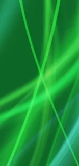 Vibrant green abstract mobile wallpaper with dynamic light patterns.