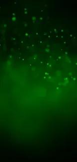 Abstract green wallpaper with dynamic light.