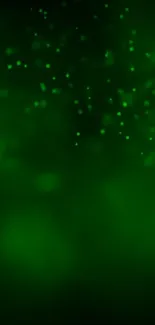 Vibrant green bokeh effect wallpaper for mobile phones.