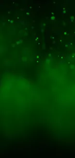 Vibrant green bokeh wallpaper background.