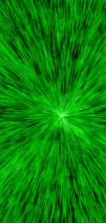 Vibrant, dynamic green burst wallpaper for mobile devices.