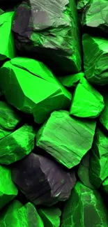Vibrant green stone texture wallpaper.