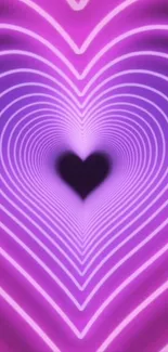 Mesmerizing heart pattern wallpaper with vibrant purple shades