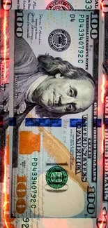 Colorful hundred dollar bill design