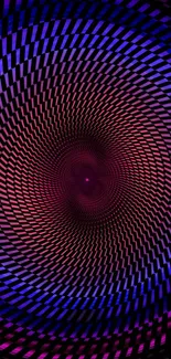 Vibrant pink and purple hypnotic spiral wallpaper with abstract design.