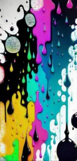 Colorful abstract droplets wallpaper design.