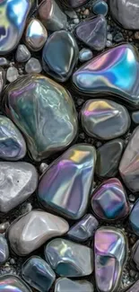 Vibrant iridescent stones in various sizes and colors.