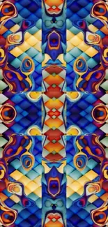 Vibrant kaleidoscope art design wallpaper.