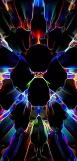 Vibrant kaleidoscope art wallpaper with rich colors.