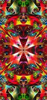 Colorful kaleidoscope art wallpaper with intricate patterns and vibrant colors.