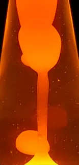 Vibrant orange lava lamp with flowing motion, creating a warm, retro ambiance.