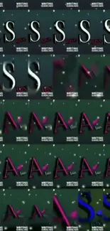 Colorful 'A' and 'S' letters wallpaper with a dynamic design.