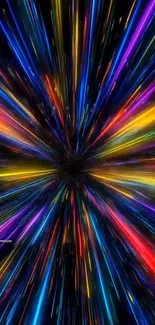 Colorful light speed explosion wallpaper.