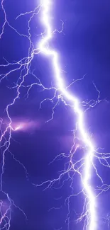 Bright purple lightning bolt wallpaper for mobile.