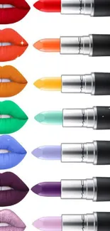 Colorful lipsticks in vibrant shades displayed artistically.