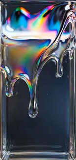 Colorful liquid glass design mobile wallpaper with vibrant hues.