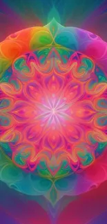 Colorful abstract mandala art wallpaper with vibrant patterns.