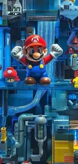 Mario-themed vibrant game wallpaper with dynamic elements.