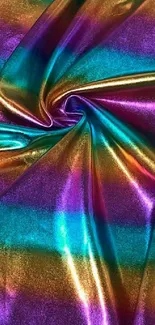 Vibrant metallic rainbow texture with iridescent hues.