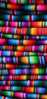 Colorful Mexican textile pattern wallpaper.